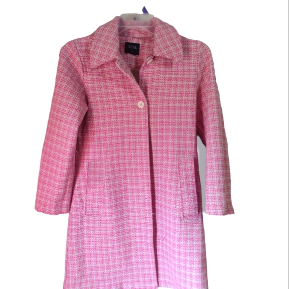 WEEK&®™ Retro Tweed Pink & White Coat - Picture 2 of 4